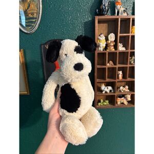 Jellycat Bashful Black And Cream Puppy Dog Plush Stuffed Animal